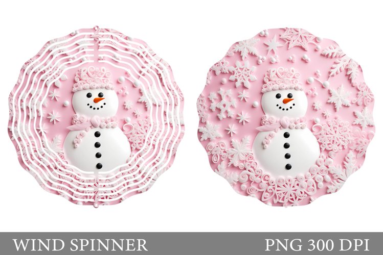 Snowman Wind Spinner Design. Winter Wind Spinner Template
