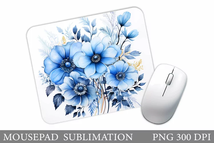 Flowers Mouse Pad Sublimation. Flowers Mouse Pad Design