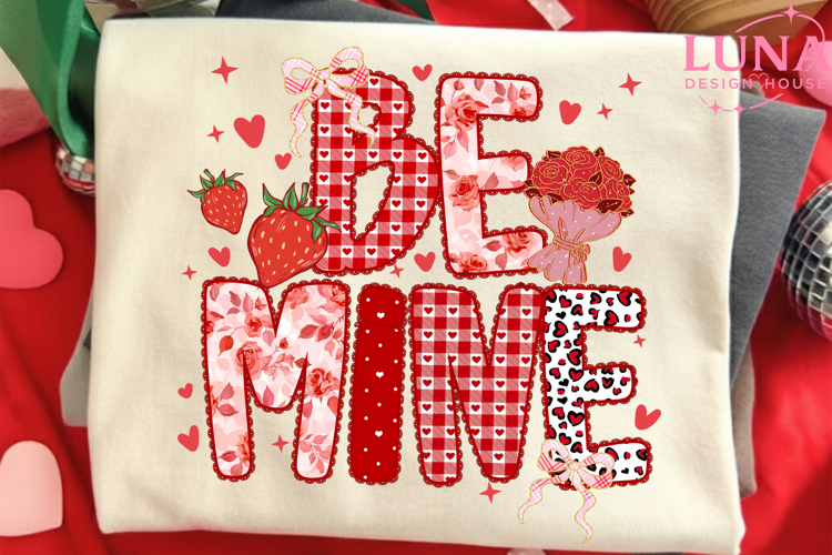 Be Mine Png, Valentines Day Png, Coquette Bow Png, Preppy