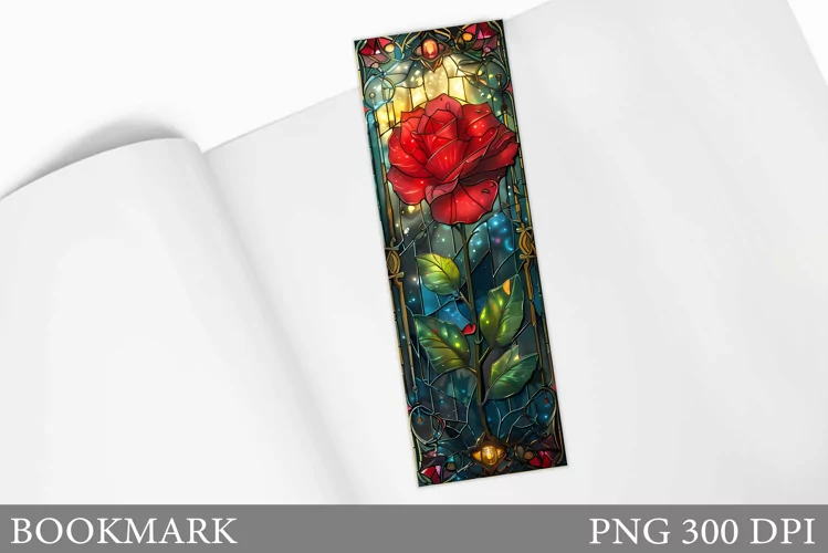Roses Bookmark Design. Flowers Bookmark Sublimation