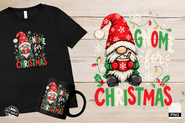 Cute Christmas Gnomes PNG