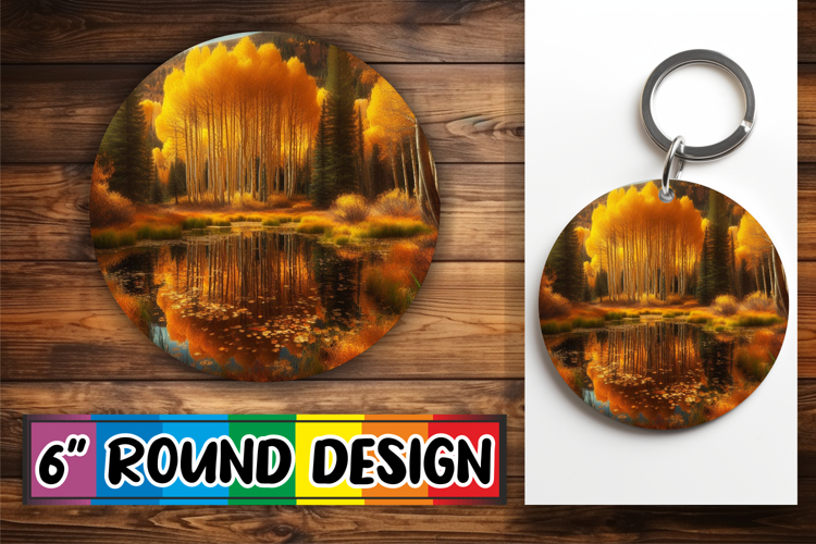 Circle of Happiness Keychain PNG, Autumn