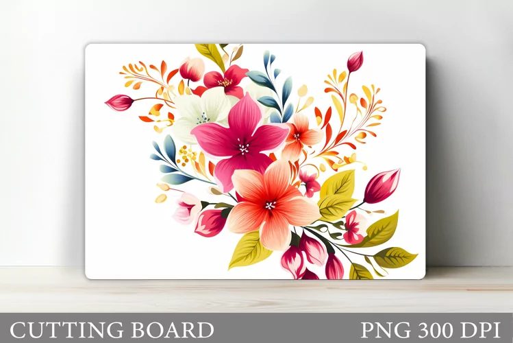 Flowers Cutting Board Design. Flowers Kitchen Cutting Board