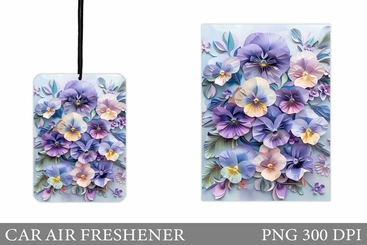 Flowers Car Air Freshener. Summer Car Air Freshener Design