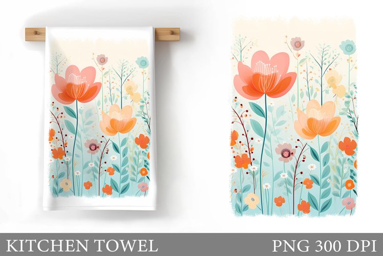 Flowers Kitchen Towel. Flowers Kitchen Towel Design