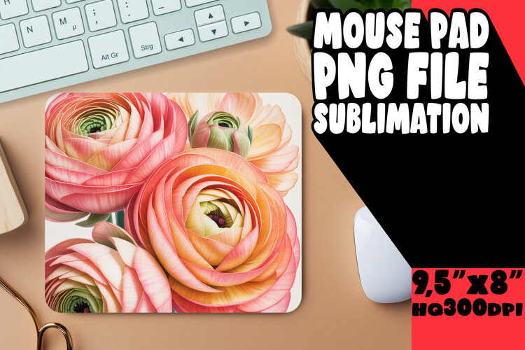 SWEET MOUSE PAD SUBLIMATION STYLE, Flowers example image 1