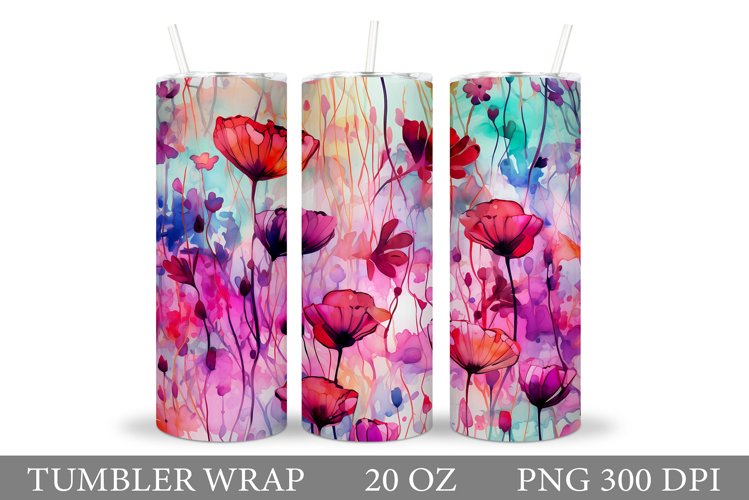 Flowers Tumbler Design. Flowers Tumbler Wrap Sublimation