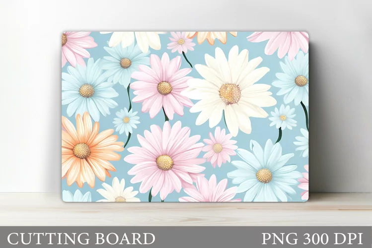 Daisy Cutting Board. Flowers Kitchen Cutting Board Design