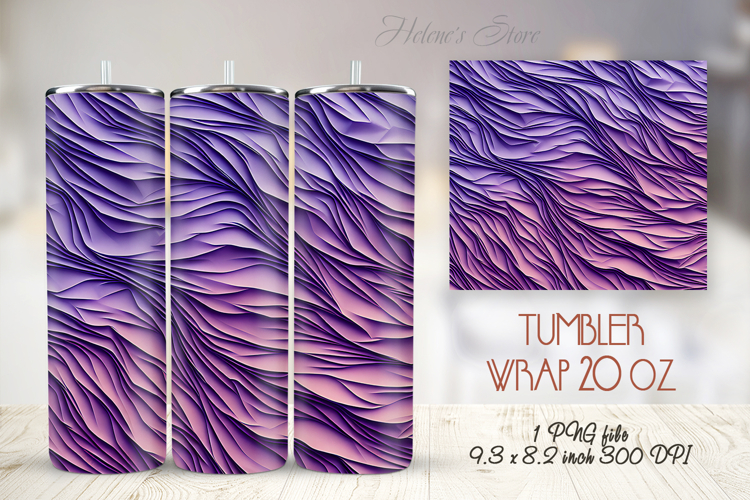 Abstract purple texture straight tumbler 20oz wrap png