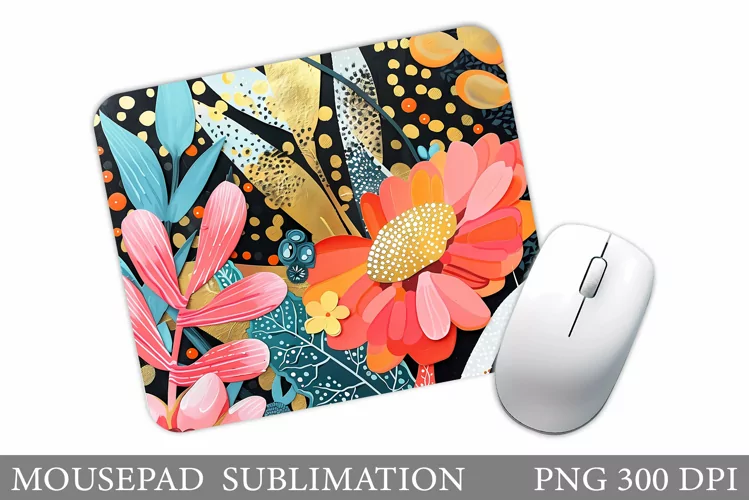 Flowers Mouse Pad Design. Flowers Mouse Pad Sublimation
