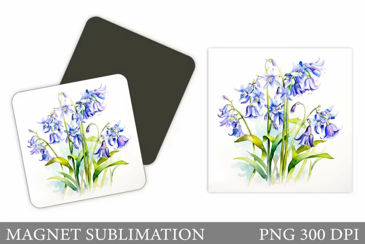 Flowers Magnet Sublimation. Flowers Square Magnet Design