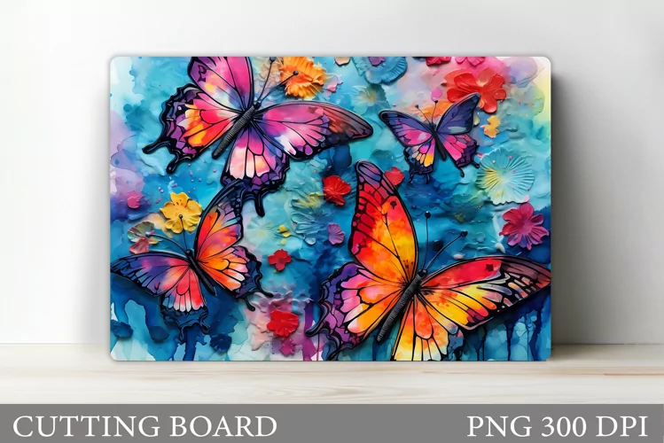 Butterflies Cutting Board. Kitchen Cutting Board Design