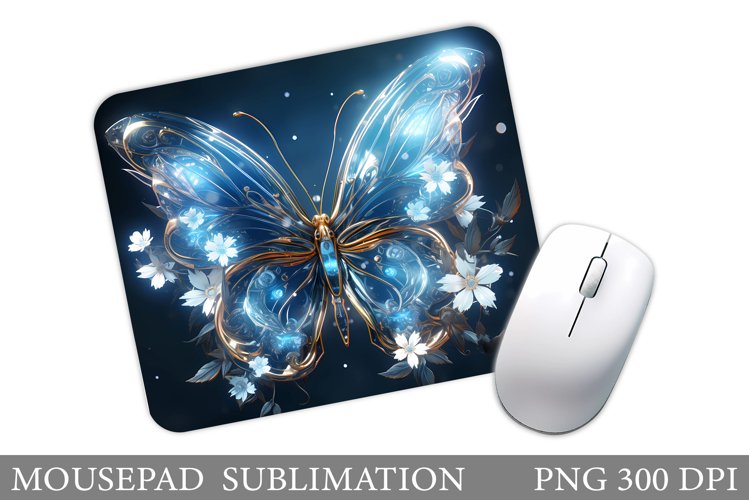 Butterfly Mouse Pad Design. Flowers Mouse Pad Sublimation