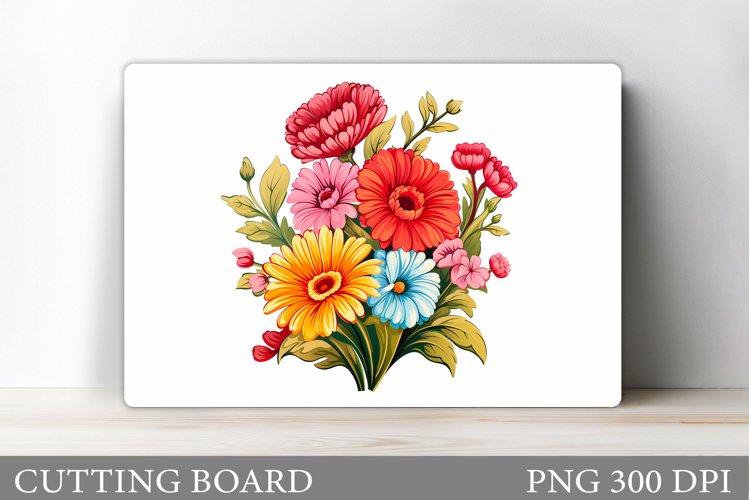 Flowers Cutting Board. Kitchen Cutting Board Sublimation example image 1