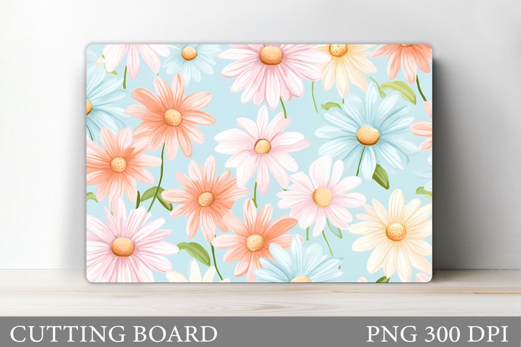 Flowers Cutting Board Design. Daisy Kitchen Cutting Board example image 1