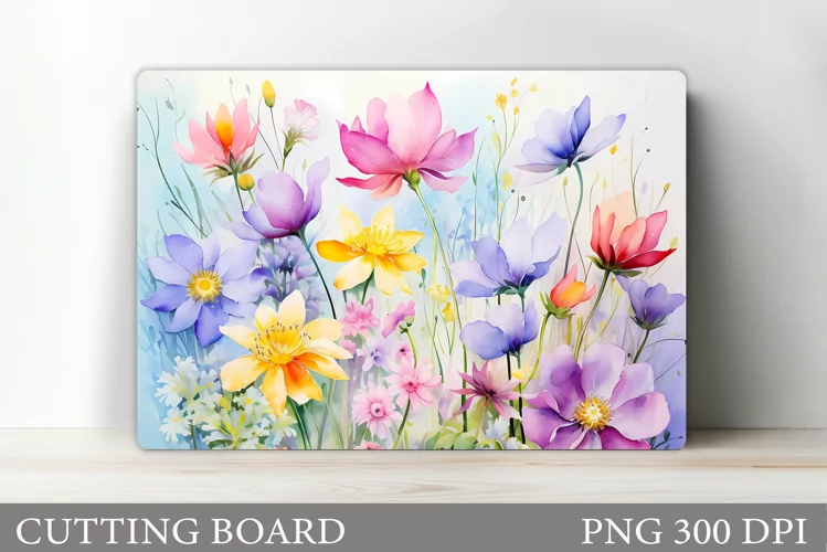 Wildflowers Cutting Board. Kitchen Cutting Board Design