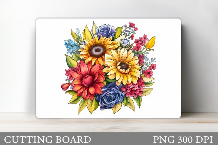Flowers Cutting Board. Flowers Cutting Board Sublimation example image 1