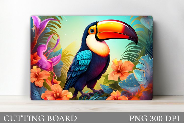 Toucan Cutting Board. Flowers Cutting Board Design