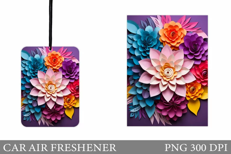 3D Flowers Car Air Freshener. Car Air Freshener Design