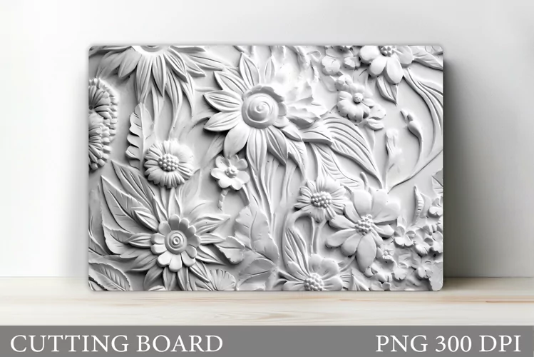 Flowers Cutting Board. Flowers Kitchen Cutting Board