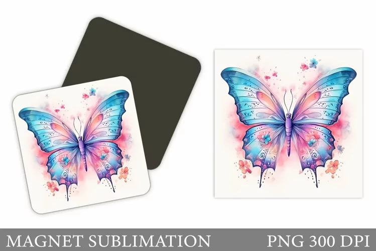 Butterfly Magnet Design. Butterfly Magnet Sublimation