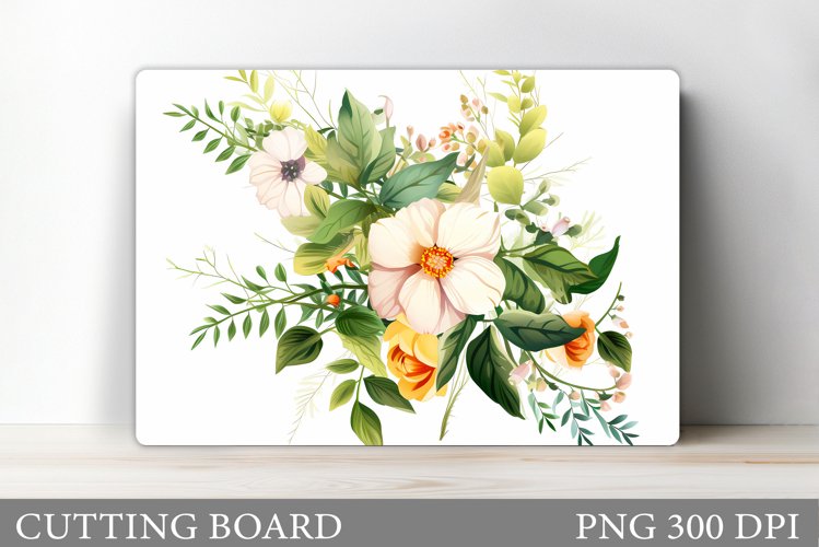 Flowers Cutting Board Design. Flowers Kitchen Cutting Board example image 1