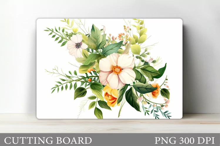 Flowers Cutting Board Design. Flowers Kitchen Cutting Board