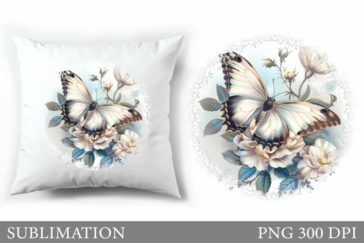 Bitterfly Sublimation. Butterfly Pillow Design