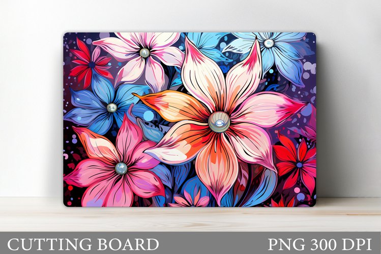 Flowers Cutting Board. Flowers Kitchen Cutting Board