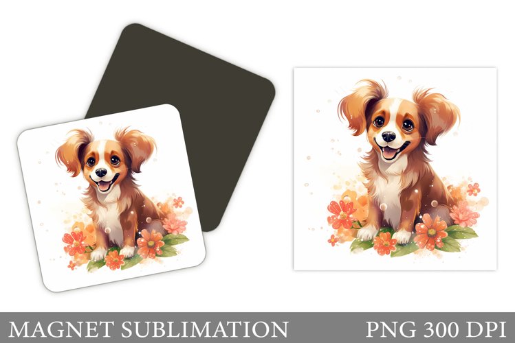 Dog Magnet Design. Funny Dog Magnet Sublimation example image 1
