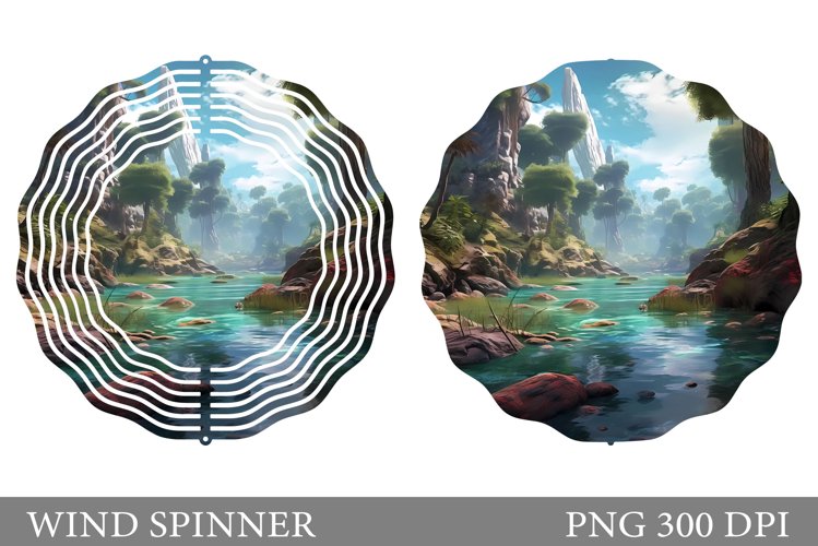 River Wind Spinner Design. Nature Wind Spinner example image 1