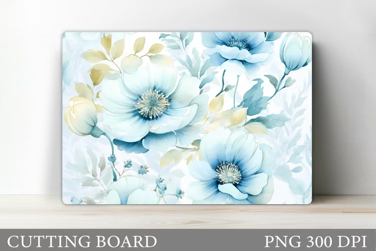 Flowers Cutting Board. Kitchen Cutting Board Sublimation