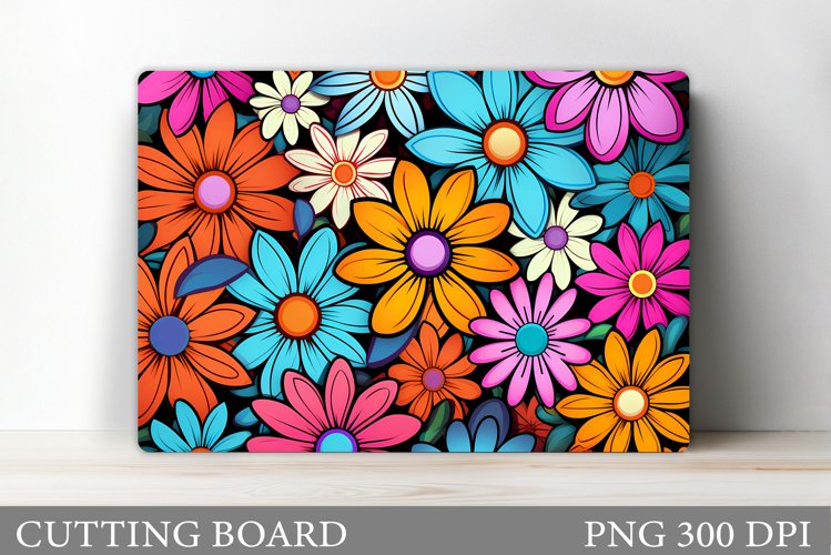 Flowers Cutting Board. Kitchen Cutting Board Sublimation example image 1