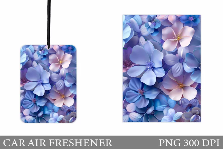 Floral Car Air Freshener. Flowers Car Air Freshener Design