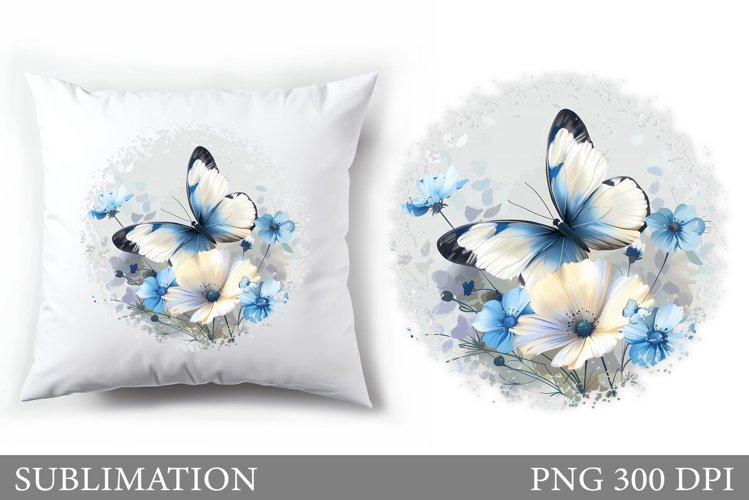 Bitterfly Sublimation. Butterfly Pillow Design example image 1