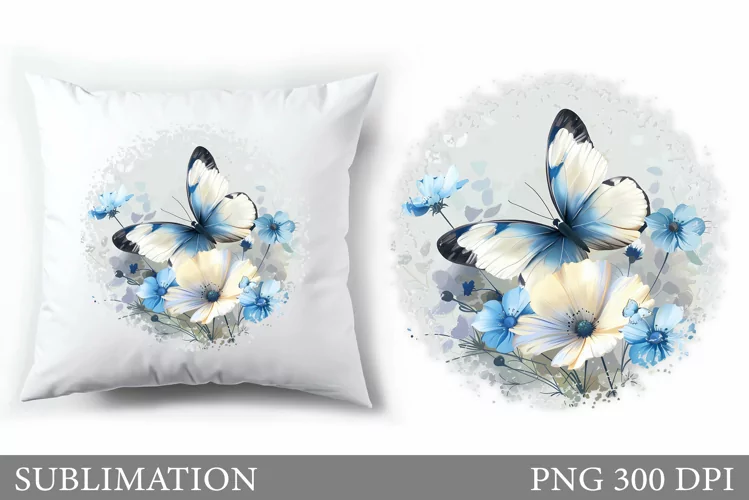 Bitterfly Sublimation. Butterfly Pillow Design