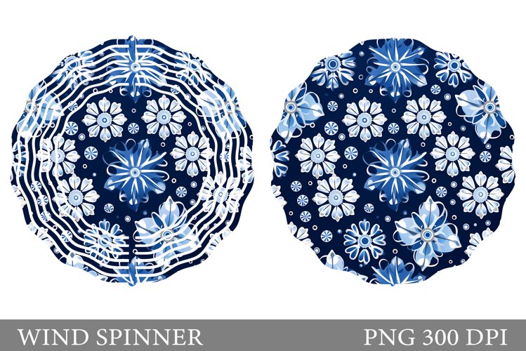 Snowflakes Spinner Sublimation. Snowflakes Spinner Template example image 1