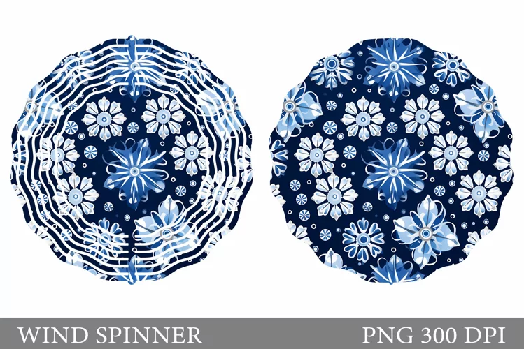 Snowflakes Spinner Sublimation. Snowflakes Spinner Template