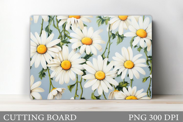 Daisy Flowers Cutting Board. Flowers Kitchen Cutting Board example image 1