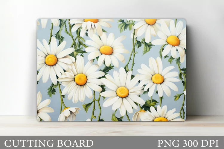 Daisy Flowers Cutting Board. Flowers Kitchen Cutting Board