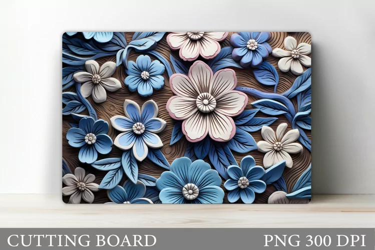 3D Flowers Cutting Board. Flowers Cutting Board Design