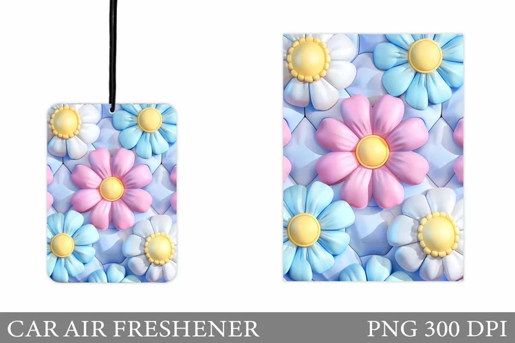 Daisy Car Air Freshener. Flowers Car Air Freshener Design