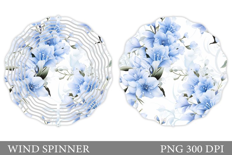 Flowers Wind Spinner Design. Flowers Spinner Sublimation example image 1