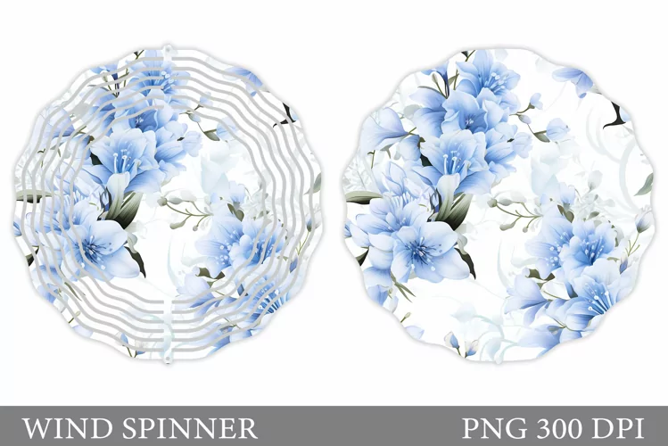 Flowers Wind Spinner Design. Flowers Spinner Sublimation