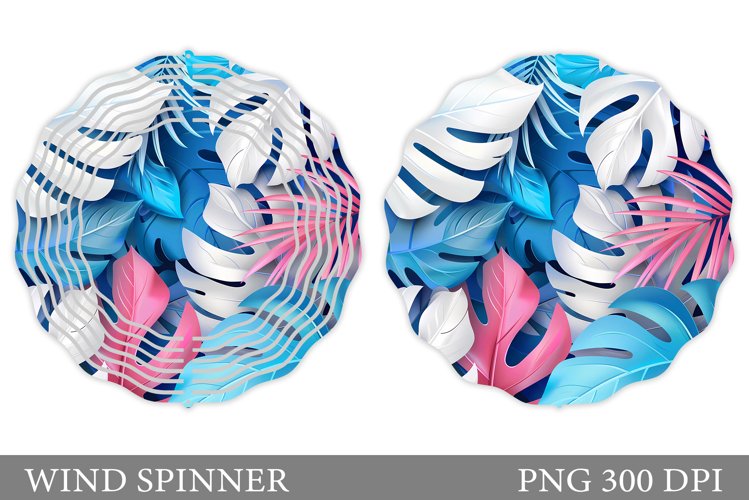 Tropical Leaves Wind Spinner. Tropical Wind Spinner Design example image 1
