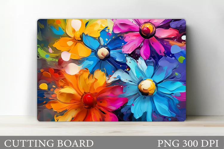 Flowers Cutting Board. Flowers Kitchen Cutting Board