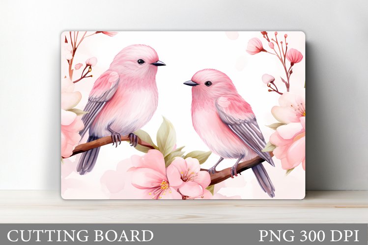 Birds Cutting Board Design. Birds Spring Cutting Board