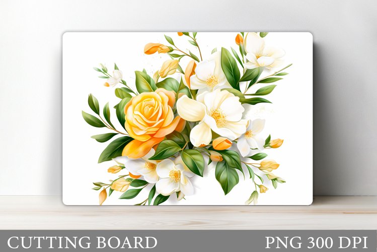 Flowers Cutting Board. Kitchen Cutting Board Sublimation example image 1