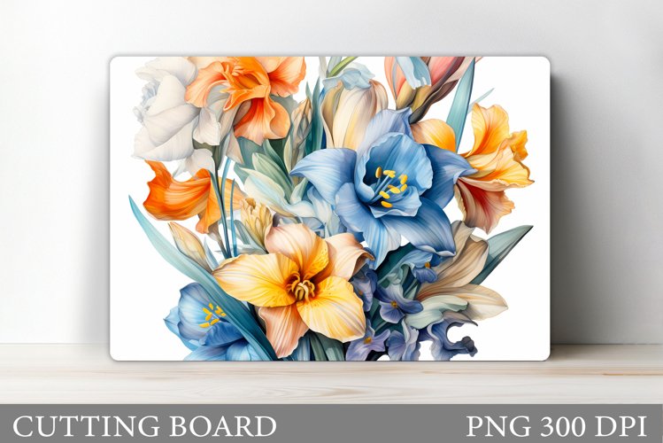 Flowers Cutting Board. Cutting Board Sublimation example image 1