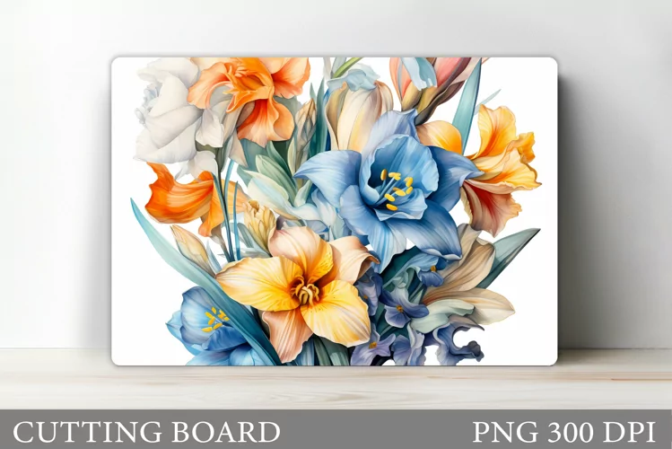 Flowers Cutting Board. Cutting Board Sublimation